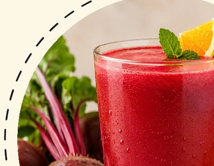 Jugo de remolacha y naranja